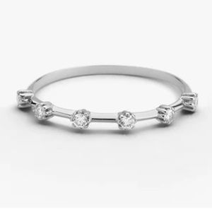 White gold and diamond band